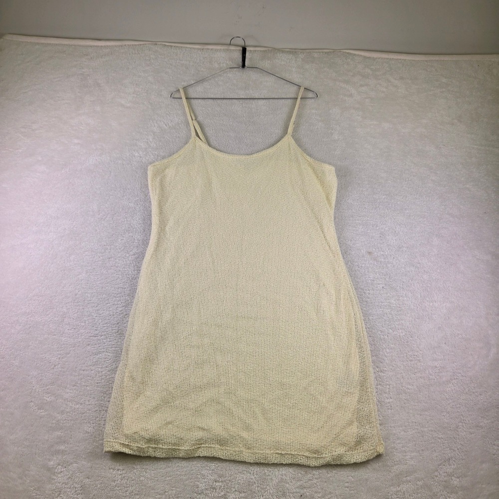 Madden Girl Cream Open Knit Crochet Mini Dress Plus 2X Adjustable Straps